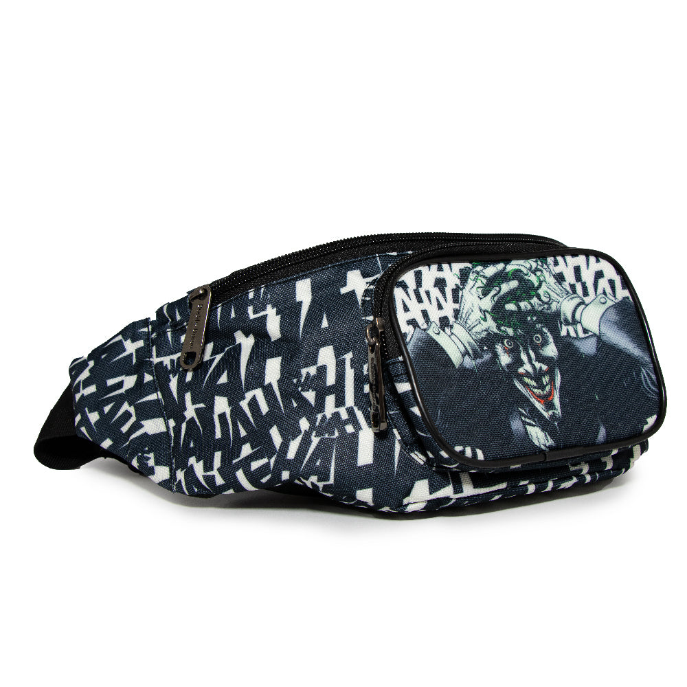 Fanny Pack - Joker The Killing Joke Holding Head Pose HAHAHA White Black Fanny Packs DC Comics   