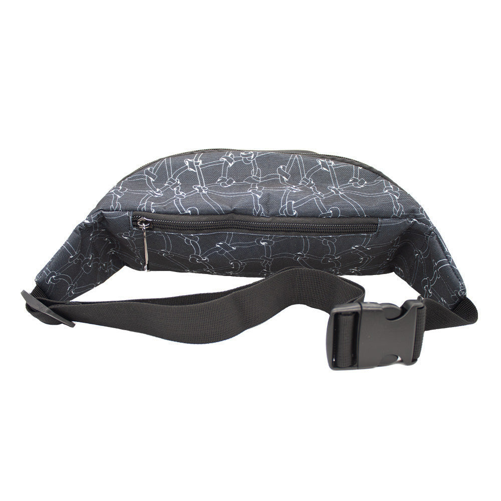 Fanny Pack - SPACE JAM 4-Player Group Pose Netting Black White Fanny Packs Looney Tunes   