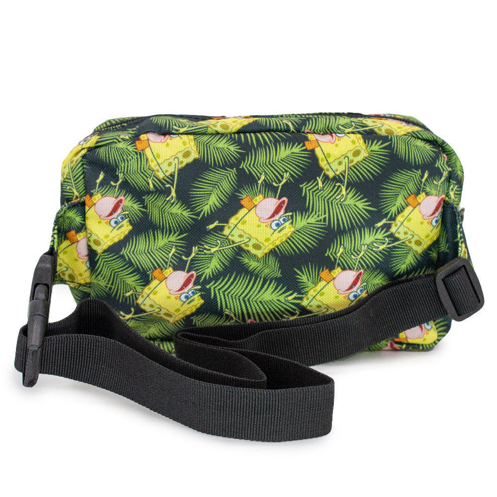 Fanny Pack - Primitive SpongeBob Pose Palm Leaves Black Green Fanny Packs Nickelodeon   