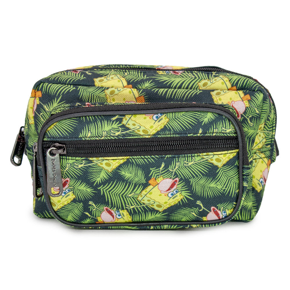 Fanny Pack - Primitive SpongeBob Pose Palm Leaves Black Green Fanny Packs Nickelodeon   