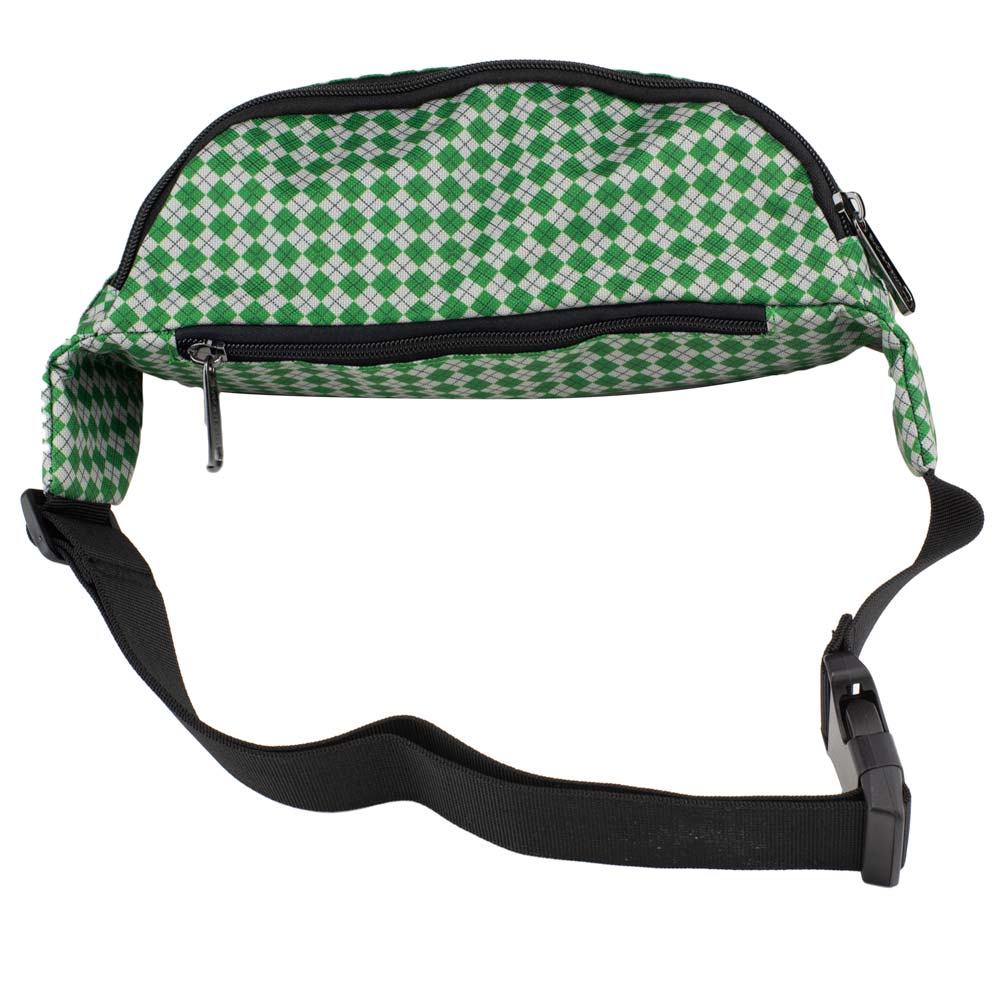 Fanny Pack - Harry Potter Slytherin Snake with Shield Argyle Gray Green Fanny Packs Harry Potter