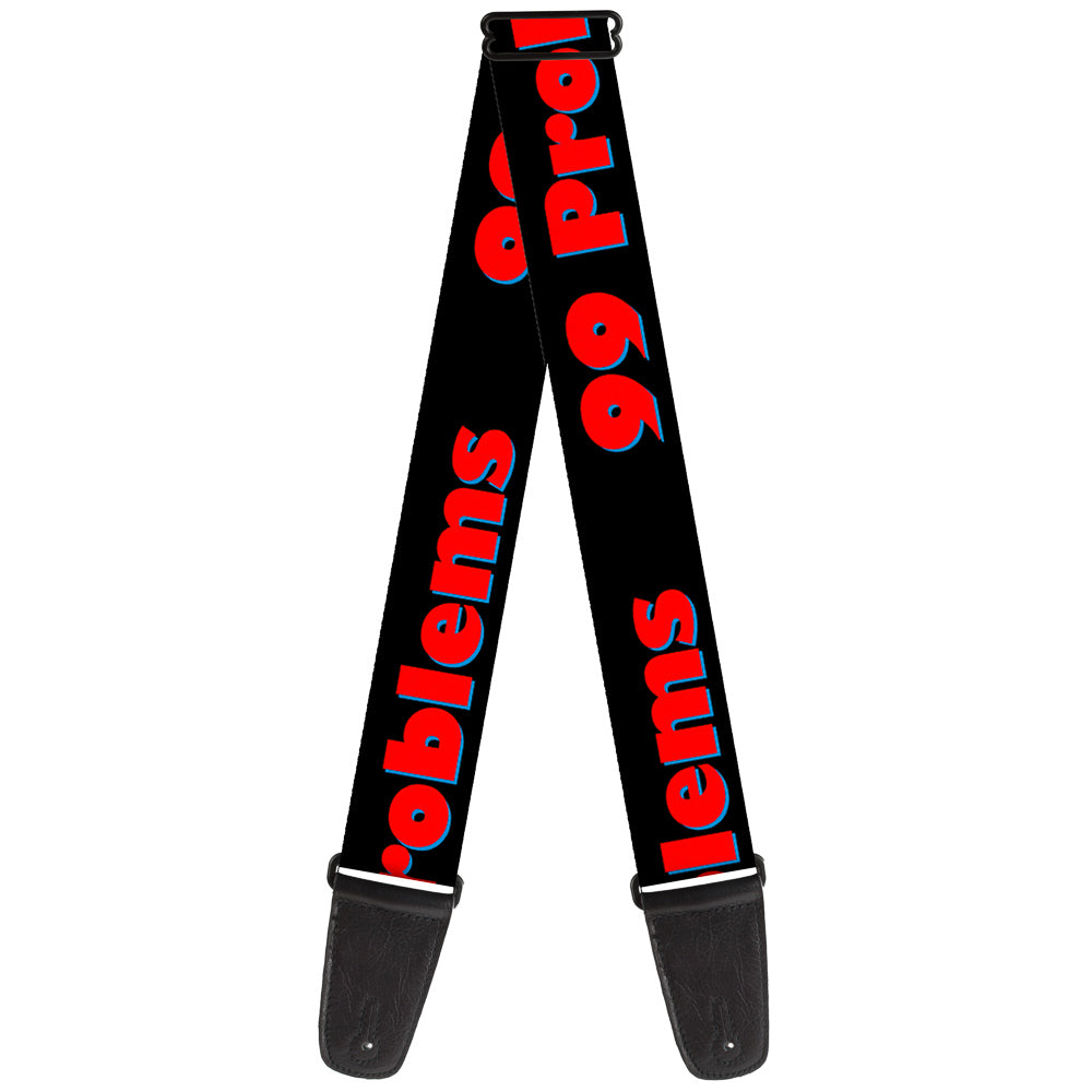 Guitar Strap - 99 PROBLEMS Black/Red Guitar Straps Buckle-Down   