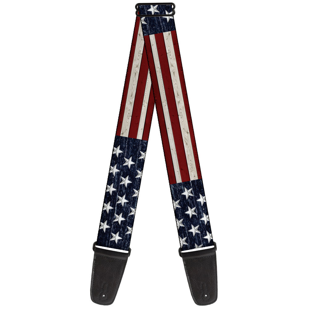 Guitar Strap - Americana Rustic Stars & Stripes Guitar Straps Buckle-Down   