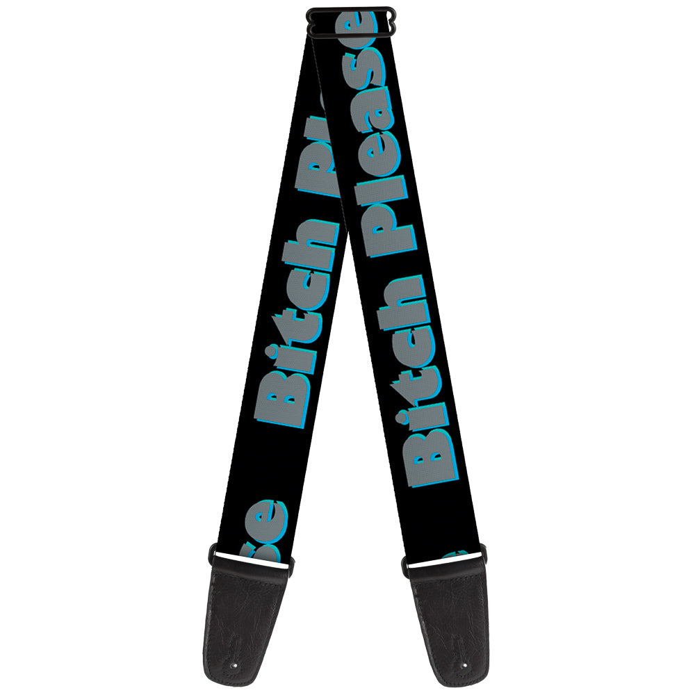 Guitar Strap - BITCH PLEASE Black/Blue/Gray Guitar Straps Buckle-Down   