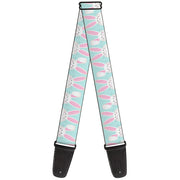Guitar Strap - Easter Bunnies Smiling Sky Blue Guitar Straps Buckle-Down   