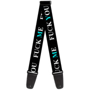 Guitar Strap - FUCK YOU/FUCK ME Black/White/Blue Guitar Straps Buckle-Down   