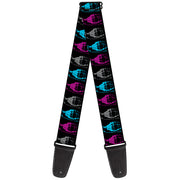 Guitar Strap - Grenades Black/Gray/Purple/Baby Blue Guitar Straps Buckle-Down   