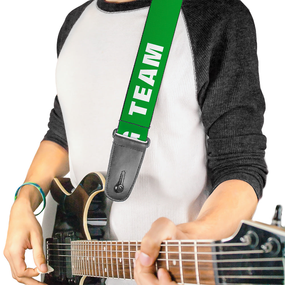 Guitar Strap - IRISH DRINKING TEAM Green/White Guitar Straps Buckle-Down   