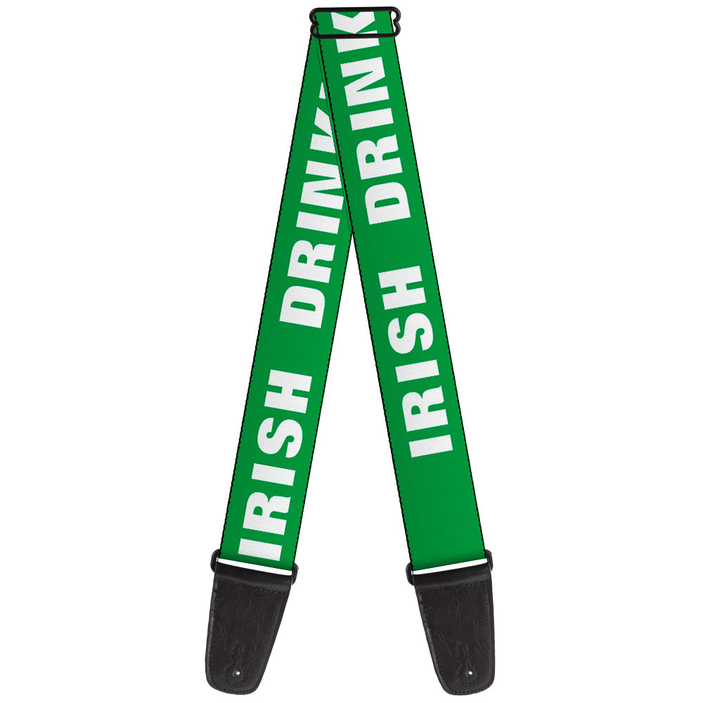 Guitar Strap - IRISH DRINKING TEAM Green/White Guitar Straps Buckle-Down   