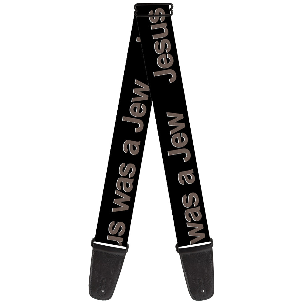 Guitar Strap - JESUS WAS A JEW Black/Gray Guitar Straps Buckle-Down   