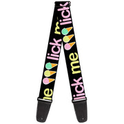Guitar Strap - LICK ME Ice Cream Cones Guitar Straps Buckle-Down   