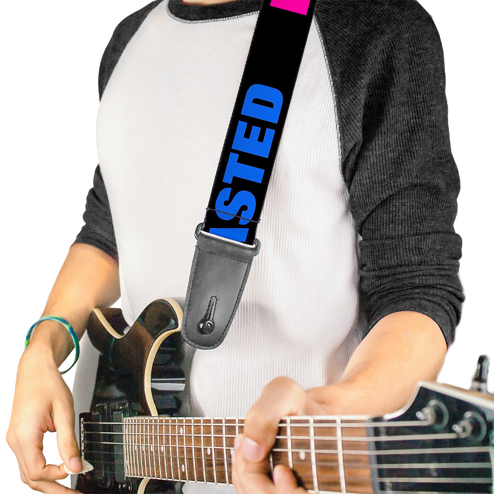 Guitar Strap - LET'S GET WASTED Black/Pink/Green/Blue Guitar Straps Buckle-Down   