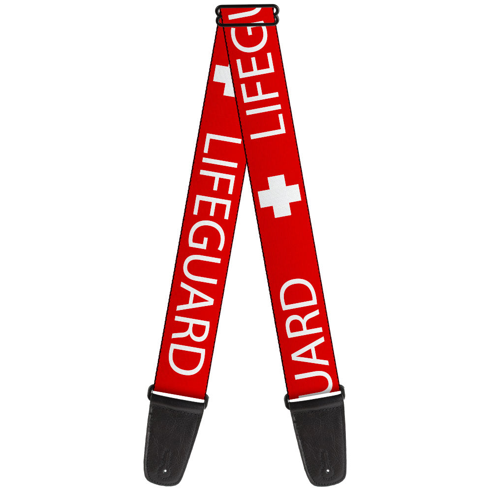 Guitar Strap - LIFEGUARD/Logo Red/White Guitar Straps Buckle-Down   