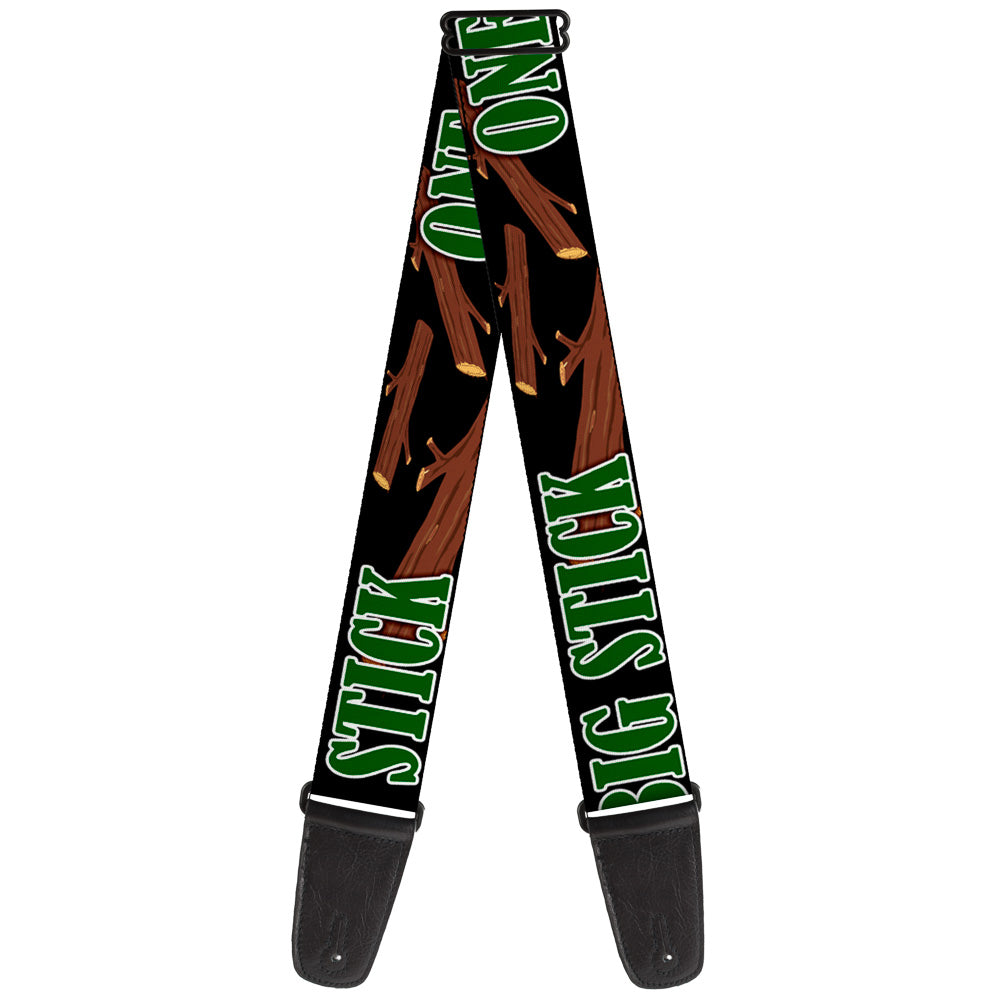 Guitar Strap - ONE OF US LIKES BIG STICKS/Sticks Black/Brown/Green Guitar Straps Buckle-Down   