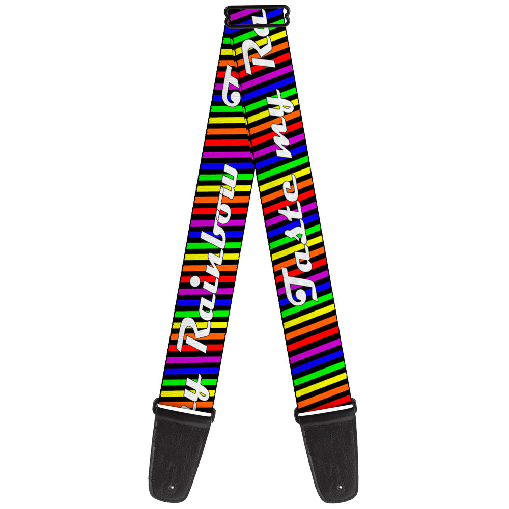 Guitar Strap - TASTE MY RAINBOW Black/Multi Color Guitar Straps Buckle-Down   