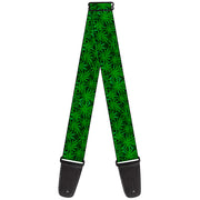 Guitar Strap - Vivid Marijuana Leaves Stacked Guitar Straps Buckle-Down   