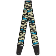 Guitar Strap - Zig Zag Doodle Black Cream Blues Guitar Straps Buckle-Down   