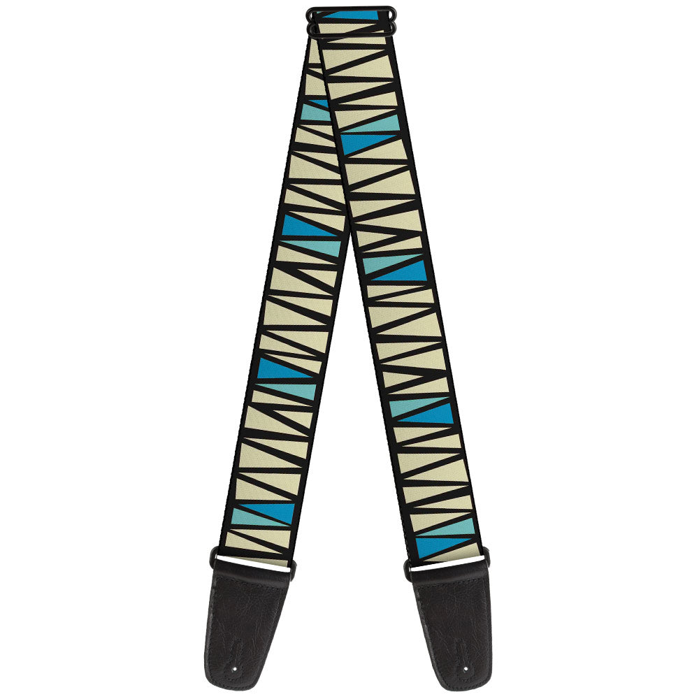 Guitar Strap - Zig Zag Doodle Black Cream Blues Guitar Straps Buckle-Down   