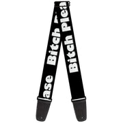 Guitar Strap - BITCH PLEASE Black/White Guitar Straps Buckle-Down   