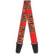 Guitar Strap - DOPE Red/Black/Tropical Flowers Guitar Straps Buckle-Down   