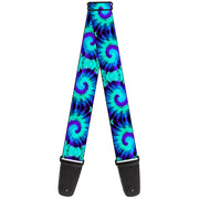 Guitar Strap - Tie Dye Swirl Purples/Blues Guitar Straps Buckle-Down   