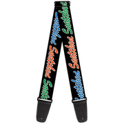 Guitar Strap - SNATCHED Script Black/Multi Color Guitar Straps Buckle-Down   