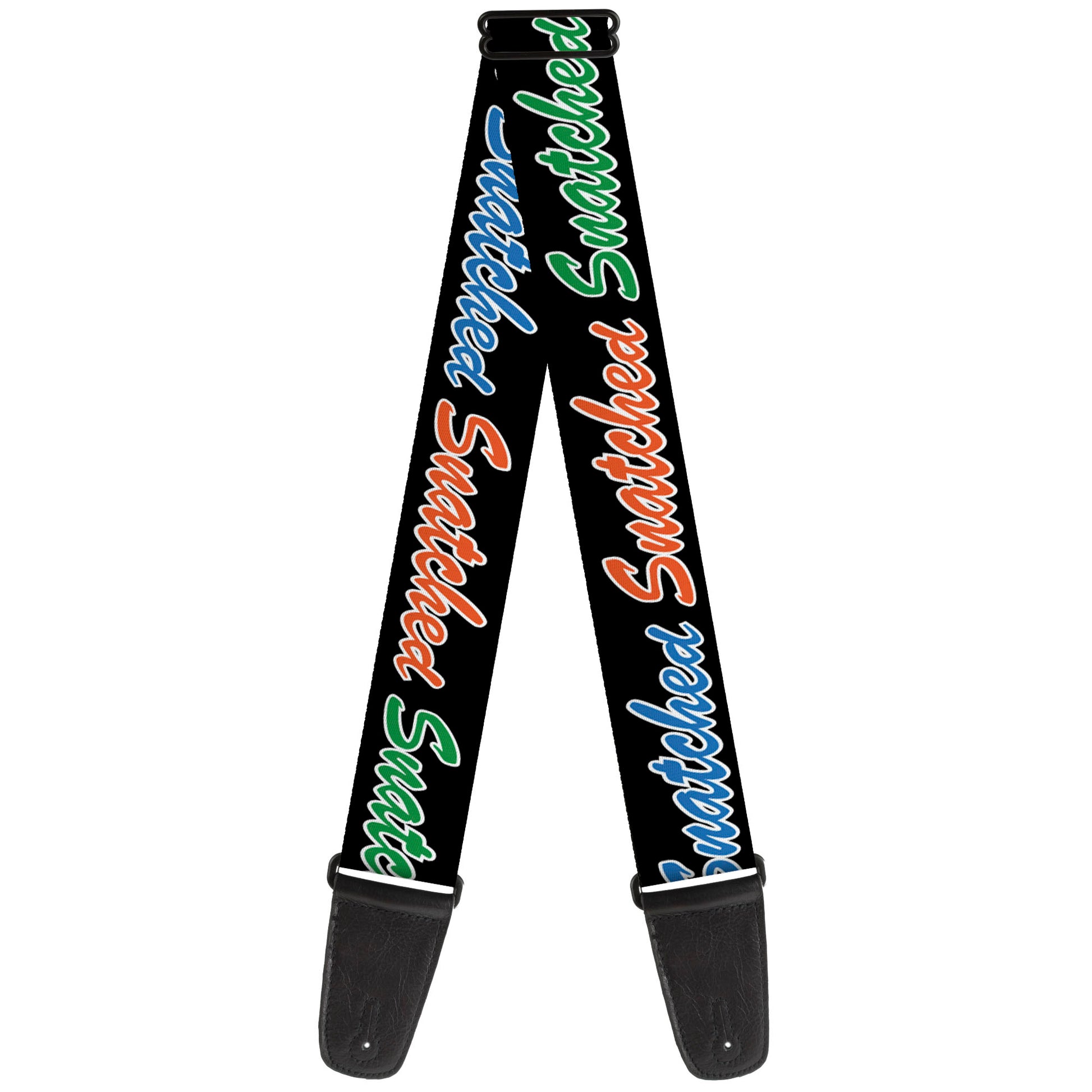 Guitar Strap - SNATCHED Script Black/Multi Color Guitar Straps Buckle-Down   