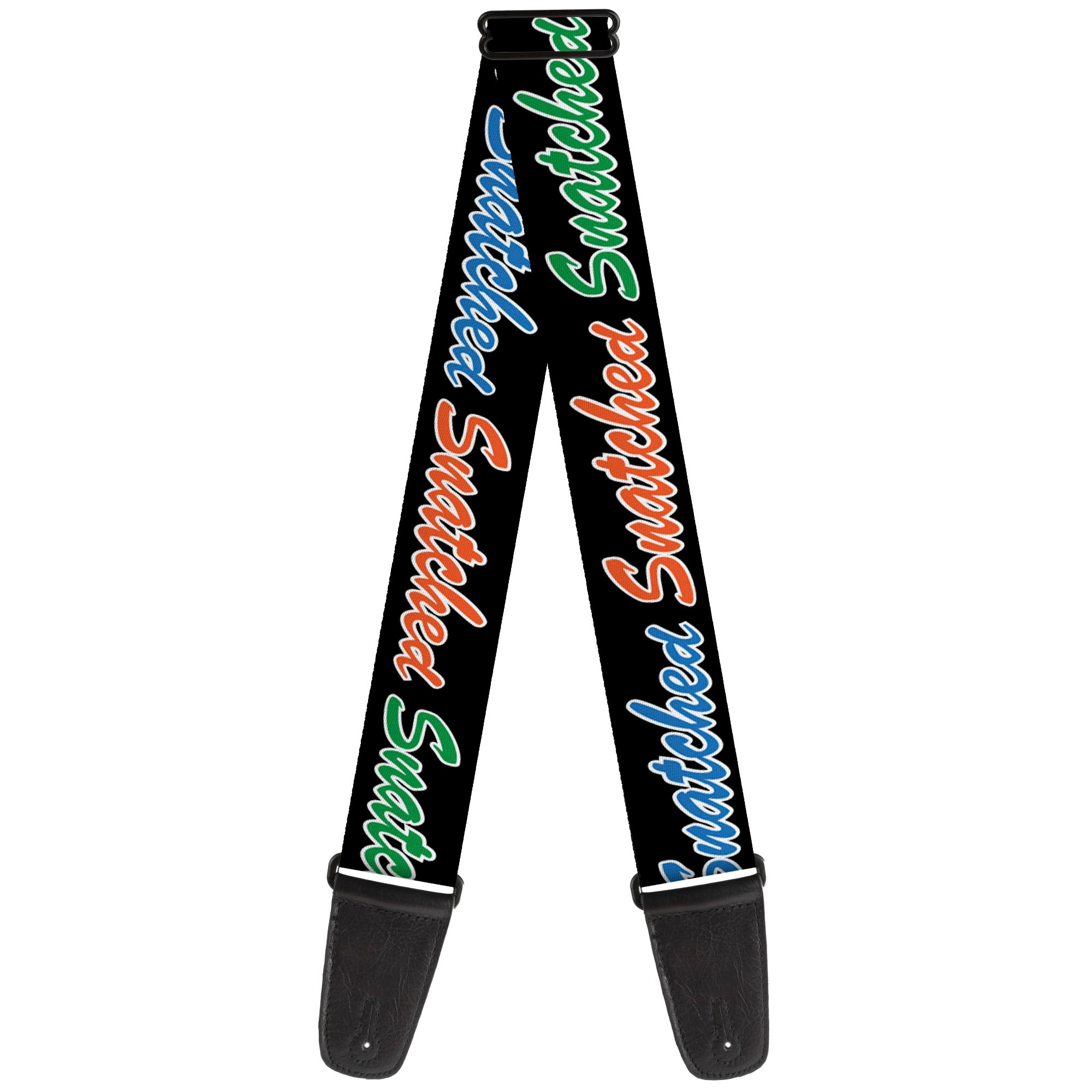 Guitar Strap - SNATCHED Script Black/Multi Color Guitar Straps Buckle-Down   