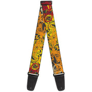 Guitar Strap - Swirl Mix Gray/Multi Color Guitar Straps Buckle-Down   