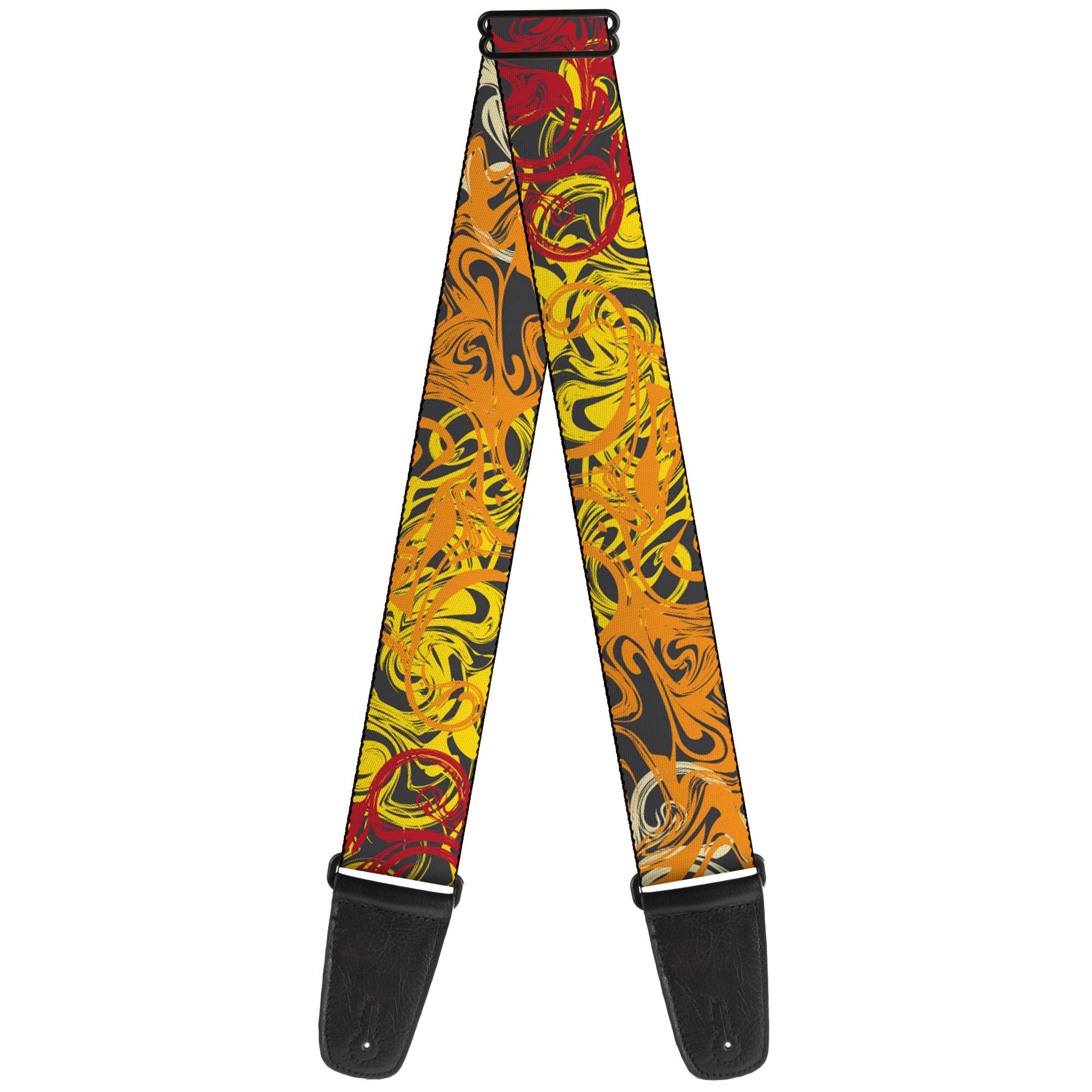 Guitar Strap - Swirl Mix Gray/Multi Color Guitar Straps Buckle-Down   