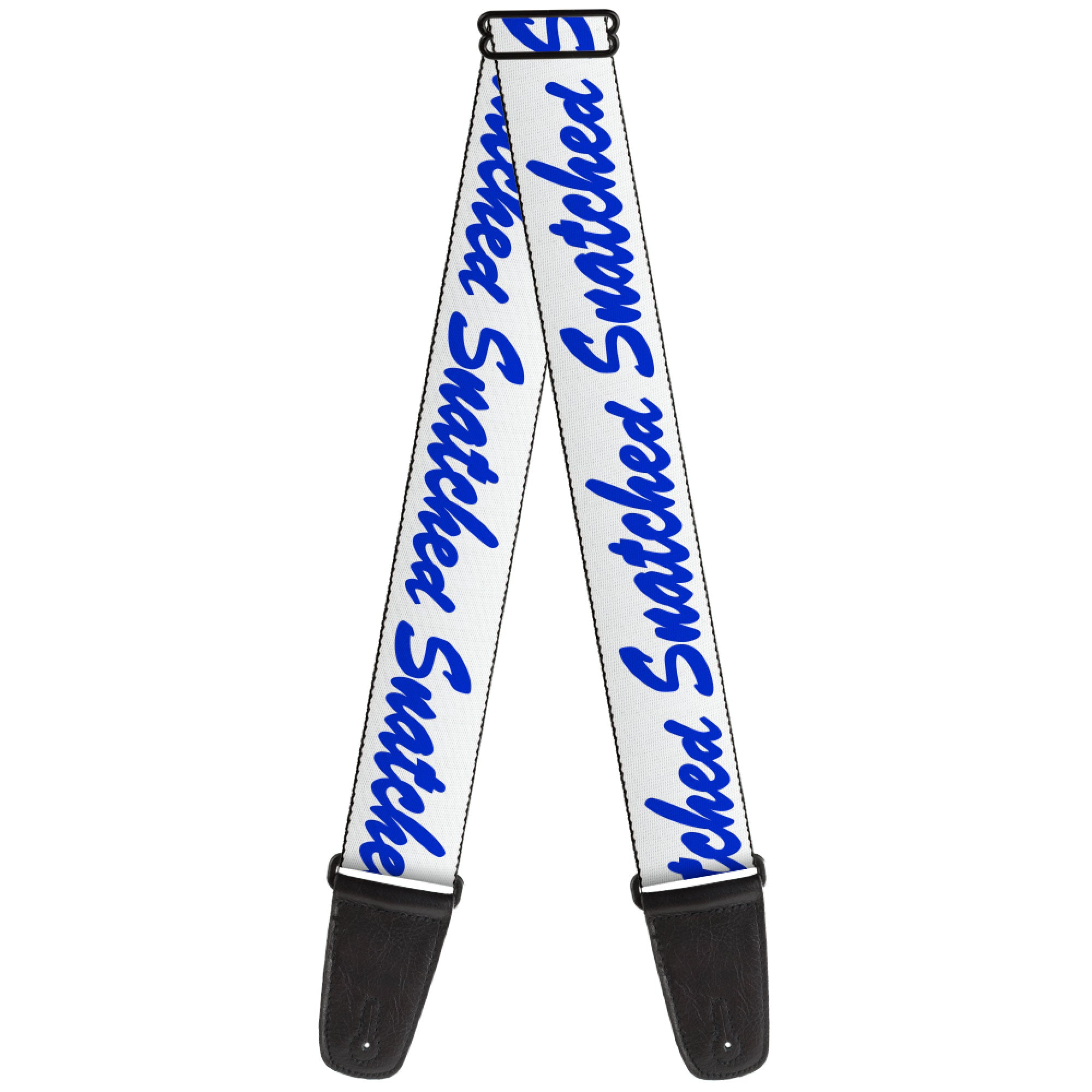 Guitar Strap - SNATCHED Script White/Blue Guitar Straps Buckle-Down   