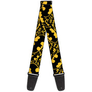 Guitar Strap - Bat Signals Stacked w/CLOSE-UP Yellow/Black Guitar Straps DC Comics   