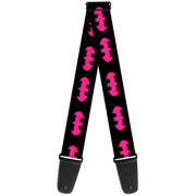 Guitar Strap - Batman Signal Black/Fuchsia Guitar Straps DC Comics   