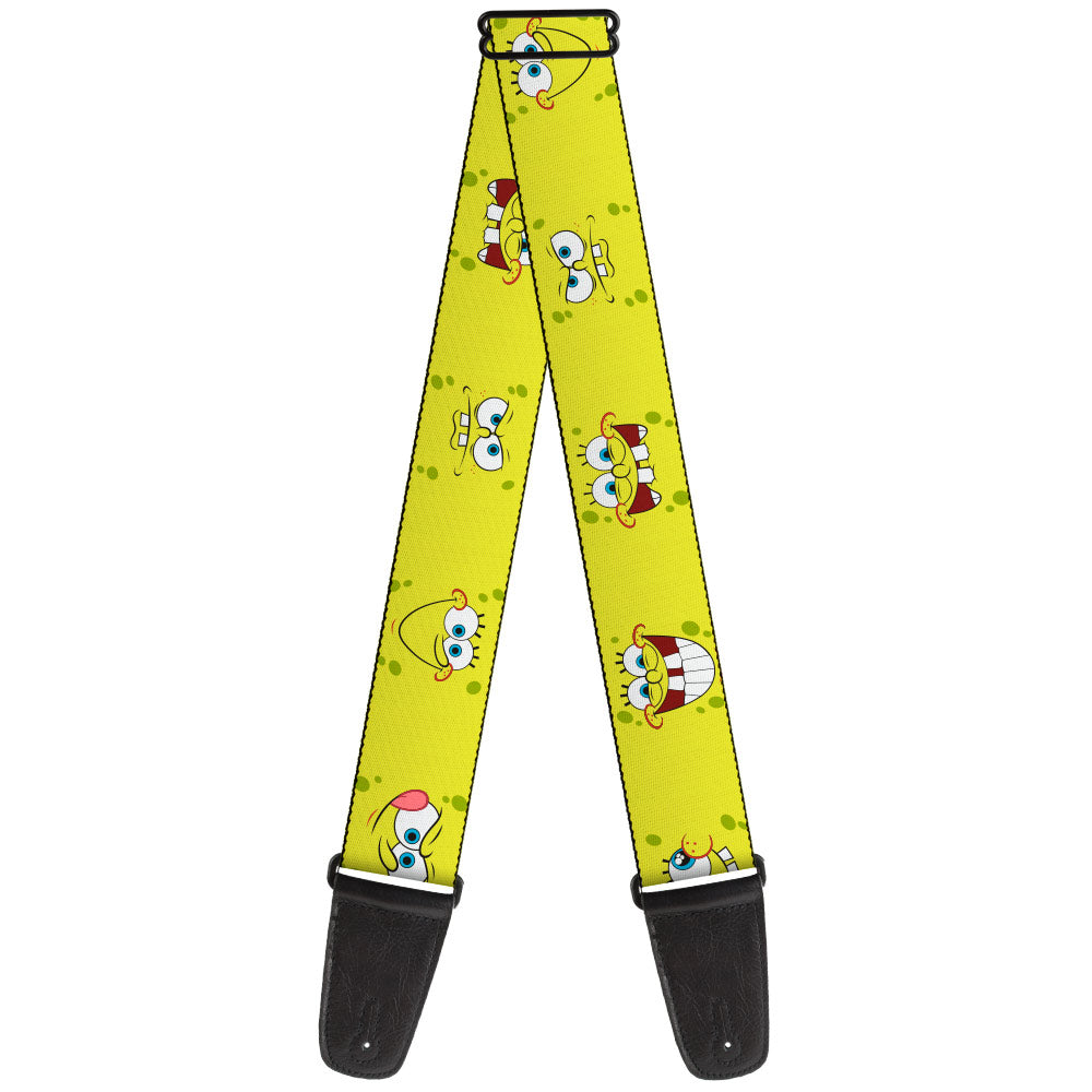 Guitar Strap - SpongeBob Expressions Yellow Guitar Straps SpongeBob SquarePants