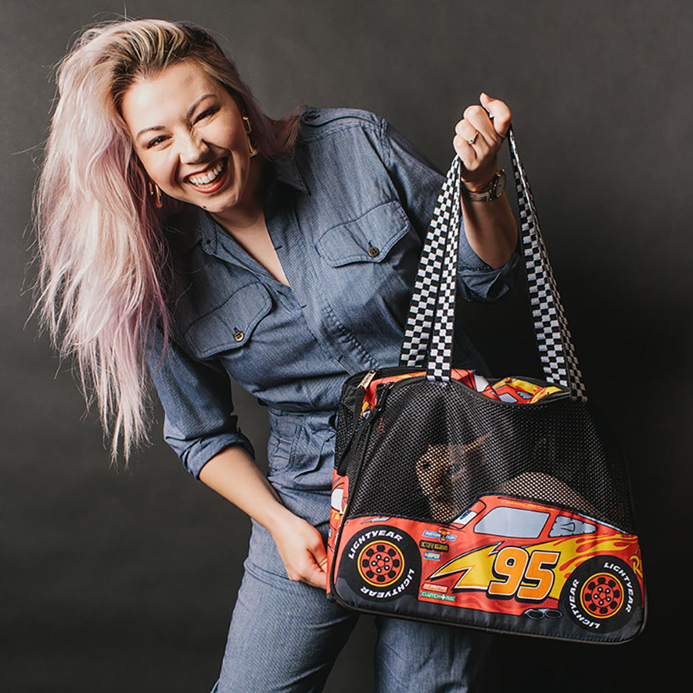 Buckle-Down Pet Carrier - Cars Lightning McQueen Car Pet Carriers Disney   