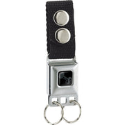 Dog Bone Keychain - Black/Silver - Black Webbing Keychains Buckle-Down   