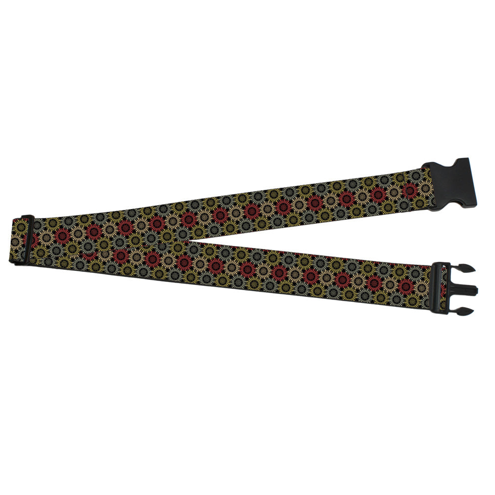 Luggage Strap - 2.0" - Aboriginal Black/Cream/Multi Color Luggage Straps Buckle-Down   