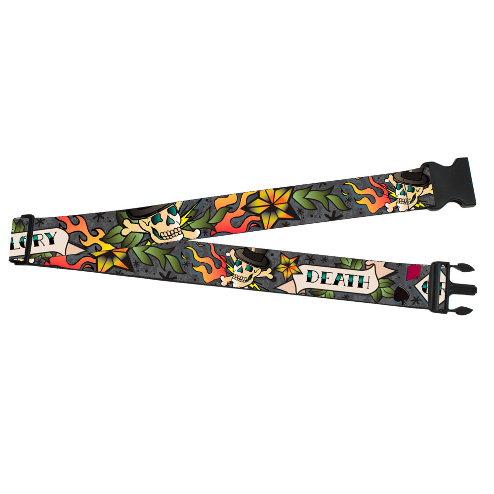 Luggage Strap - 2.0" - Death or Glory Gray Luggage Straps Buckle-Down   