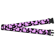 Luggage Strap - 2.0" - Eighties Hearts Black/Fuchsia/White Luggage Straps Buckle-Down   