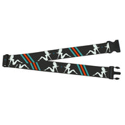 Luggage Strap - 2.0" - Mud Flap Girls w/Stripes Gray/Turquoise/Orange Luggage Straps Buckle-Down   