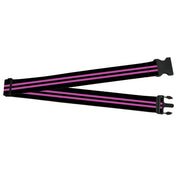 Luggage Strap - 2.0" - Stripe Black/Pink Luggage Straps Buckle-Down   