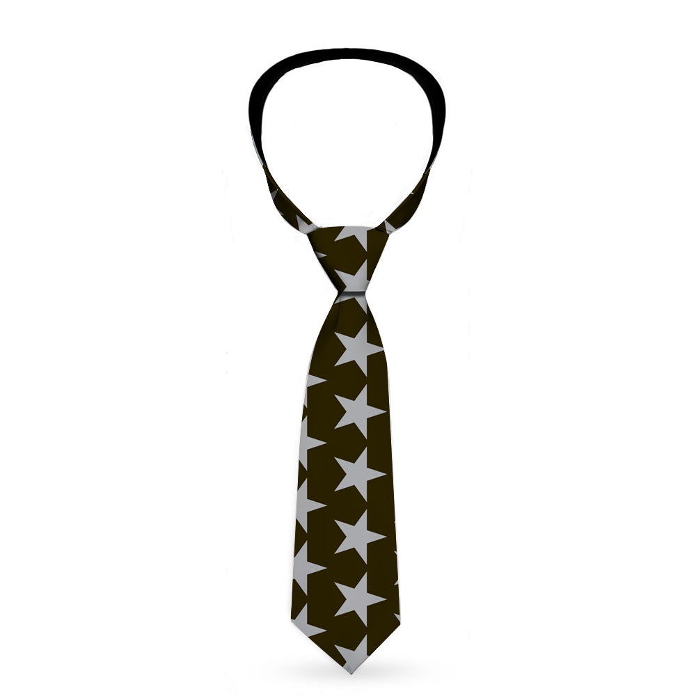 Buckle-Down Necktie - Star Black/Silver Neckties Buckle-Down   