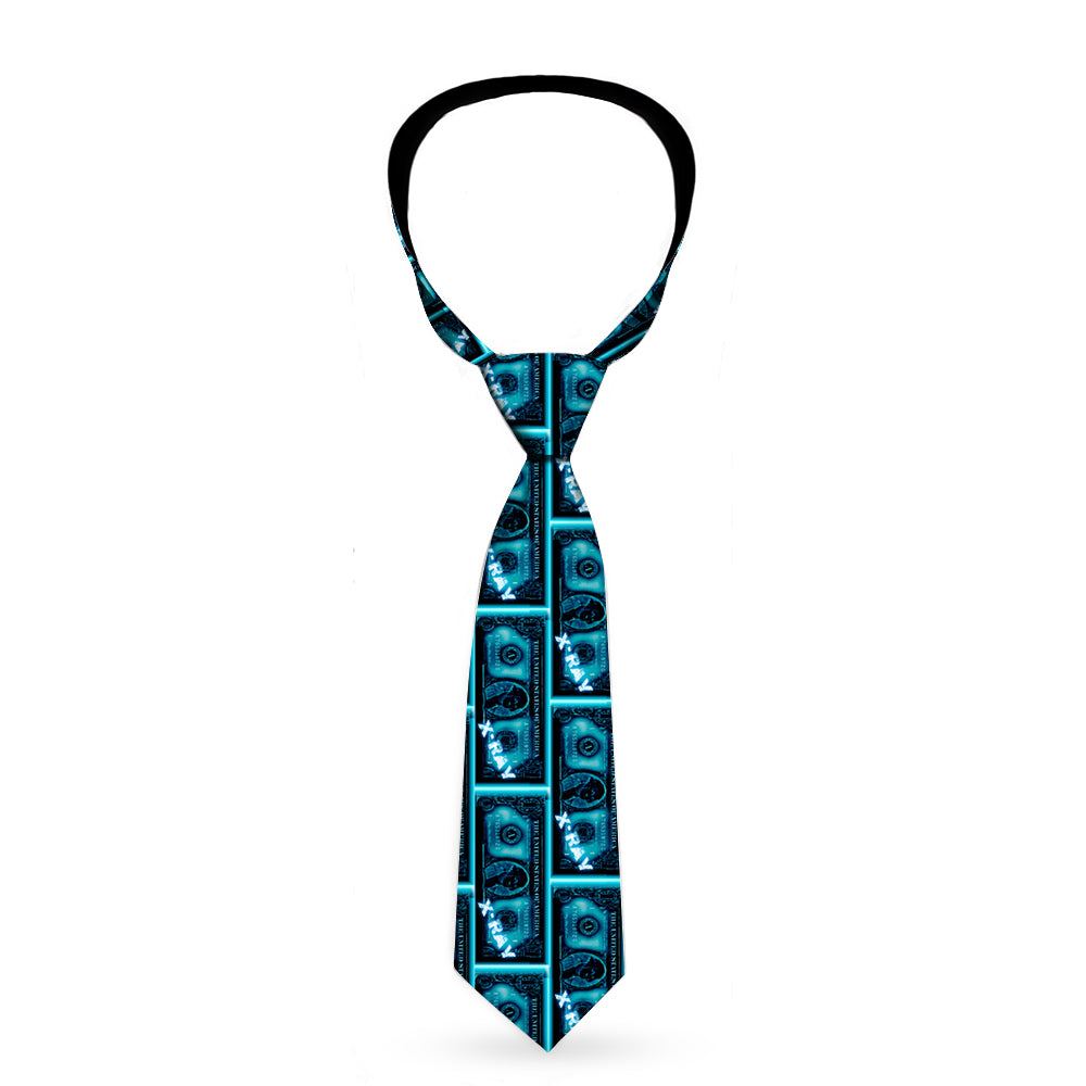 Buckle-Down Necktie - $1 Bill X-Ray Neckties Buckle-Down   
