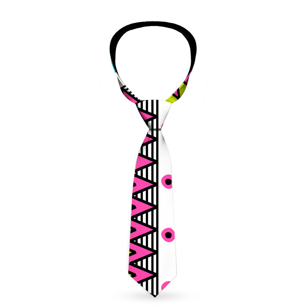 Buckle-Down Necktie - Aztec 14 Seafoam Green/White/Pink/Lime Green/Black Neckties Buckle-Down   