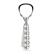 Buckle-Down Necktie - Anonymous Face C/U Repeat White/Black/Gray Neckties Buckle-Down   