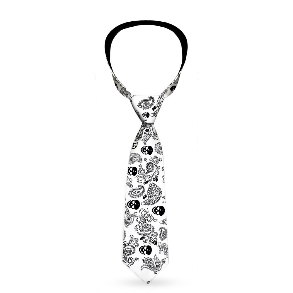 Buckle-Down Necktie - Bandana/Skulls White/Black Neckties Buckle-Down   