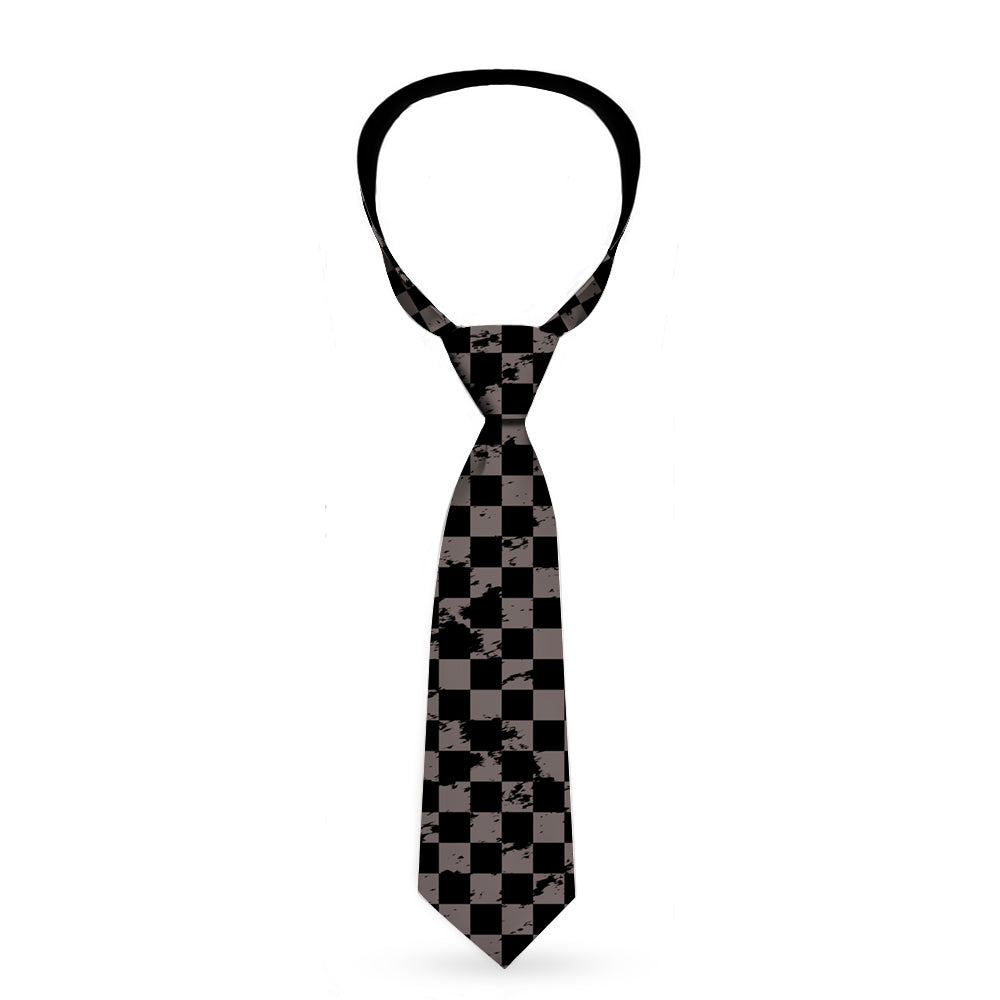 Necktie Standard - Checker Weathered Black/Gray Neckties Buckle-Down   