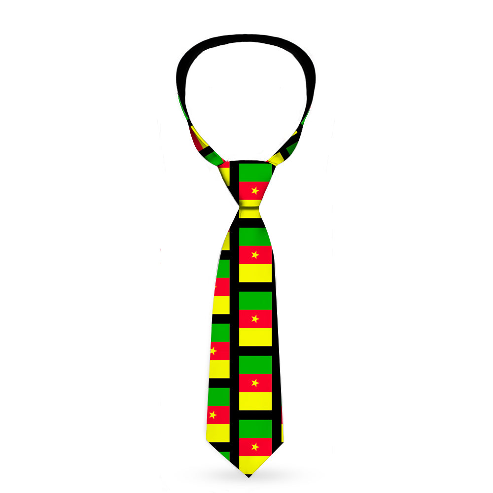 Buckle-Down Necktie - Cameroon Flags Neckties Buckle-Down   