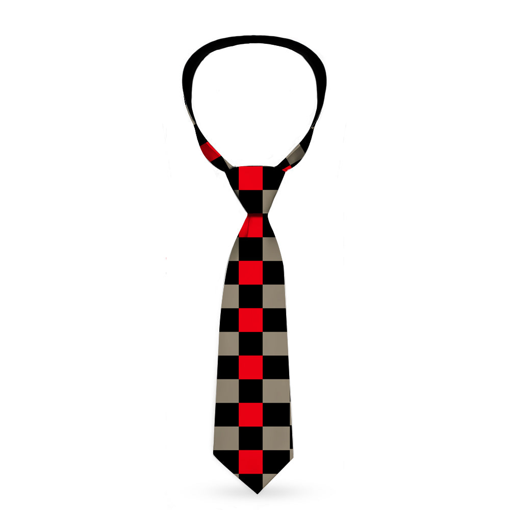 Necktie Standard - Checker Black/Gray/1 Red Neckties Buckle-Down   