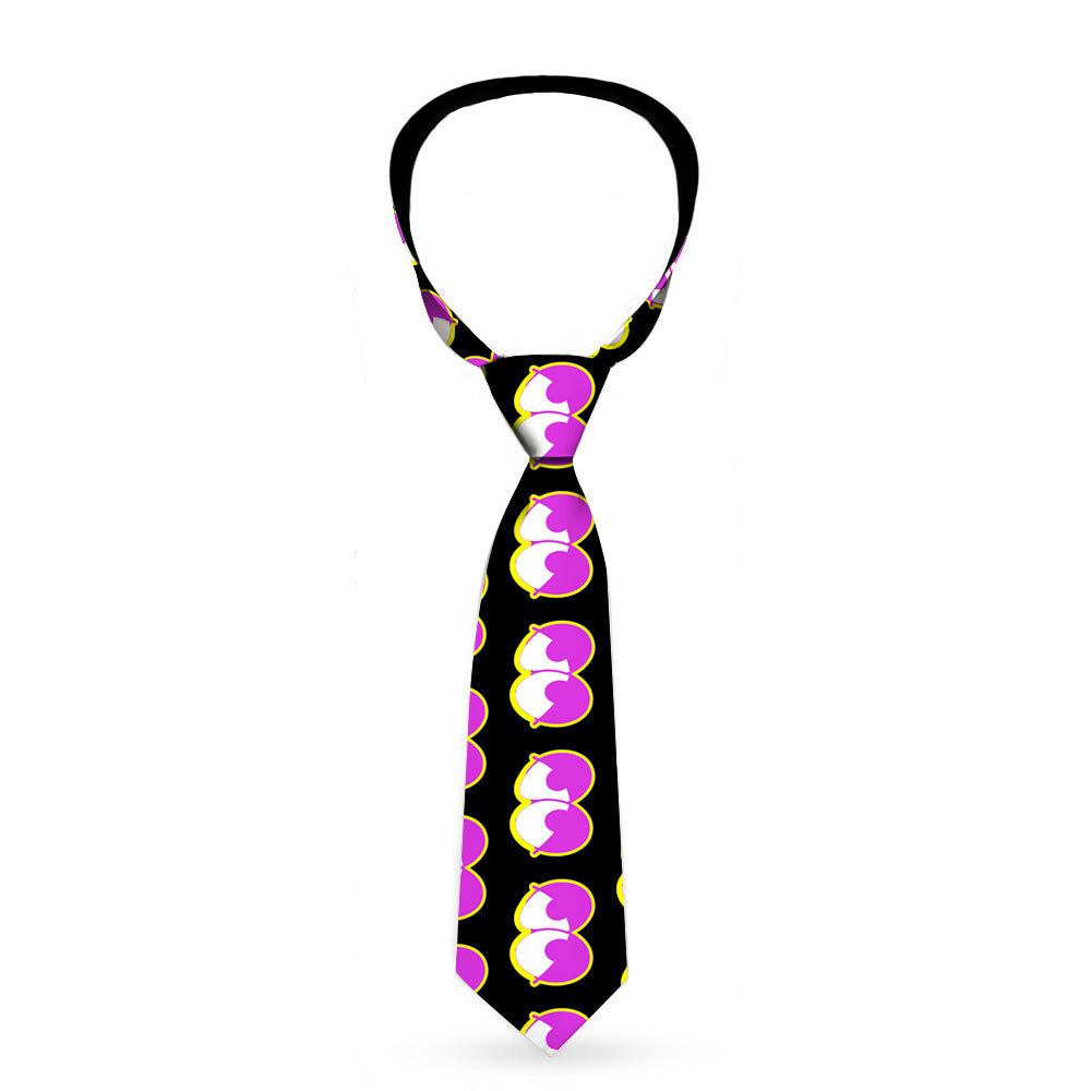 Buckle-Down Necktie - Dopey Eyes Black/Yellow/Purple Neckties Buckle-Down   